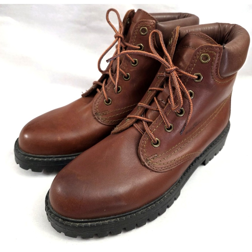 Sebago (Sz 8 M) Womens Boots Brown Leather 10904 Work Drysides Waterproof